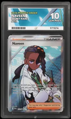 Naveen 112/088 Perfect Order Pokemon TCG - ACE 10 - Pop 1! - Image 1