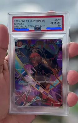 One Piece PRB02 - Shanks SP Alt Art - OP06-007 SP - PSA 10 - Image 1