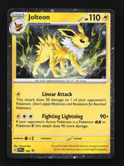 Jolteon SVP 169 English Pokemon Card TCG - Image 1
