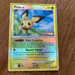 2008 POKEMON Card TCG Pichu Platinum 45/100 Burger King Promos - Reverse HOLO MP - Image 1