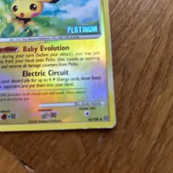 2008 POKEMON Card TCG Pichu Platinum 45/100 Burger King Promos - Reverse HOLO MP - Image 2