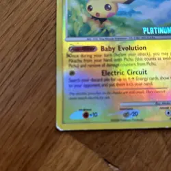 2008 POKEMON Card TCG Pichu Platinum 45/100 Burger King Promos - Reverse HOLO MP - Image 3