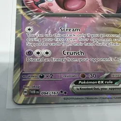 Scream Tail EX 094/167 Pokemon TCG Scarlet & Violet Twilight Masquerade Card - Image 3