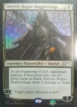 MTG English Davriel Rogue Shadowmage Stained Glass NM Foil Secret Lair - Image 1