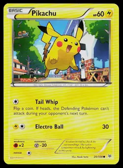 Pokemon Card Roaring Skies Pikachu 20/108 Common - Image 1
