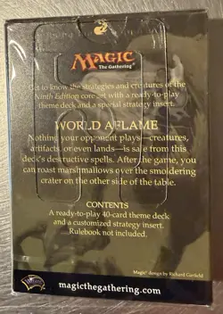 Magic The Gathering 9th Edition Core Set World Aflame Theme Deck Factory Sealed - Image 2