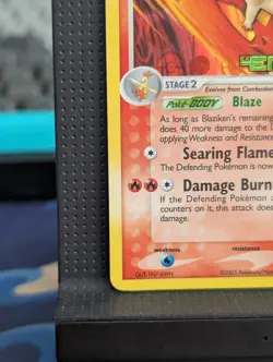 BLAZIKEN REVERSE HOLO STAMP 1/106 EX EMERALD POKEMON ENGLISH LP - Image 5
