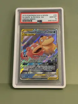 2019 POKEMON SUN & MOON UNIFIED MINDS #35 SLOWPOKE & PSYDUCK GX PSA 10 - Image 1