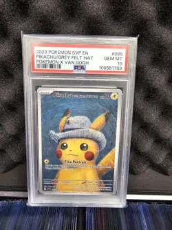Pokemon Pikachu with Grey Felt Hat Promo 85 Scarlet & Violet PSA 10 2023 - Image 1