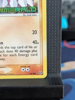 GROUDON REVERSE HOLO STAMP 14/106 EX EMERALD POKEMON ENGLISH MP/LP - Image 4