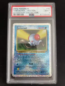 Pokemon Tentacool Legendary Collection Reverse Holo PSA 9 - Image 1