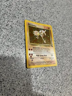 Pokemon TCG Hitmonlee Fossil 7/62 Holo Rare Unlimited 1999 60 HP Basic - Image 2