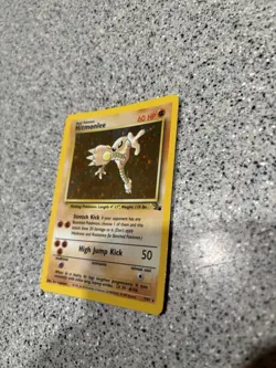 Pokemon TCG Hitmonlee Fossil 7/62 Holo Rare Unlimited 1999 60 HP Basic - Image 3