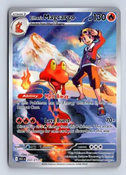 Ethan's Magcargo 222/217 Illustration Rare Ascended Heroes Pokemon NM/M - Image 1