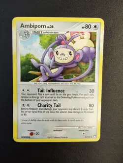 Ambipom 3/123 Diamond & Pearl Mysterious Treasures Pokemon Holo Rare - Image 1