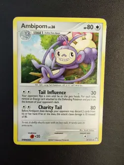 Ambipom 3/123 Diamond & Pearl Mysterious Treasures Pokemon Holo Rare - Image 2