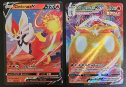 Cinderace VMAX 045/264 Cinderace V 043 SWSH Fusion Strike Ultra Rare Pokemon NM - Image 1