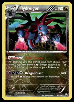 Hydreigon (97) Dragons Exalted Reverse Holo Rare 97/124 2012 Pokemon TCG - Image 1
