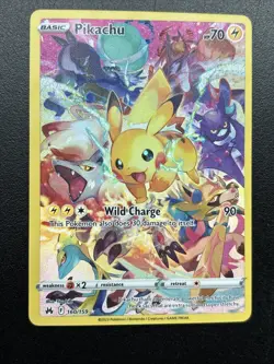 Pikachu - 160/159 Crown Zenith Secret Rare Pokemon - NM/MINT - Image 1