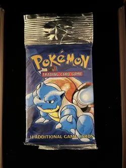 1999 Pokemon Base Set Booster Pack Wizards of the Coast - BLASTOISE (WEIGHED) - Image 1