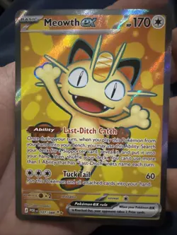 Pokemon Meowth EX Ultra Rare FULL ART ULTRA RARE perfect order - Image 2