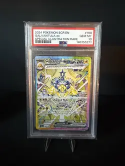 Pokemon 2024 Galvantula ex 168/142 SIR Stellar Crown GEM MINT PSA 10 - Image 1