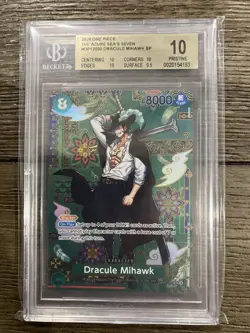 BGS 10 Dracule Mihawk - OP12-030 (SP) OP14 The Azure Sea's Seven BGS 10 PRSTINE - Image 1