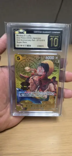 Monkey D. Luffy ST13-015 SR Japanese One Piece 2nd Anniversary CGC 10 Pristine - Image 1