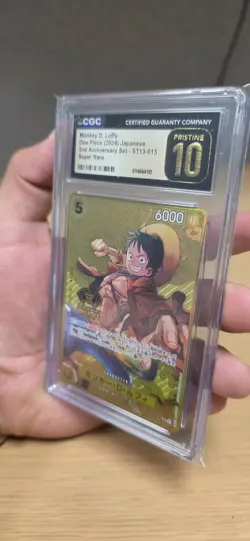 Monkey D. Luffy ST13-015 SR Japanese One Piece 2nd Anniversary CGC 10 Pristine - Image 2
