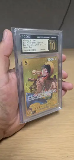 Monkey D. Luffy ST13-015 SR Japanese One Piece 2nd Anniversary CGC 10 Pristine - Image 3