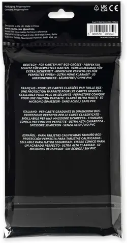 Vault X Graded Trading Card Slab Sleeves, Exact Fit BGS 100 pack, Clear - Image 2
