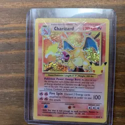 CHARIZARD 25TH ANNIVERSARY MINT CONDITION 4/102 RARE POKEMON CARD - Image 1
