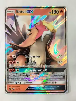 Entei GX 10a/73 Shining Legends Alternate Art Holo Pokemon Card NM - Image 1