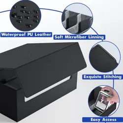 Ultimate Card Storage Solution for MTG & PTCG - Black Commander Deck Box Holds 1 - Image 4