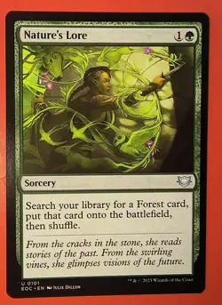 MTG, EDGE OF ETERNITIES *NATURE'S LORE* #0101, UNCOMMON, REGULAR, EOC - Image 1