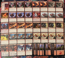 MTG - RED DRAGON DECK - LATHLISS DRAGON QUEEN, SARKHAN FIREBLOOD, FIRESPITTER ~ - Image 1