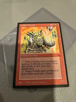 Magic the Gathering Goblin Wizard Card, the Dark Series - Image 1