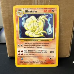 Ninetales 12/102 Holo Rare Pokemon TCG Card Base Set 1999 ships fast - Image 1