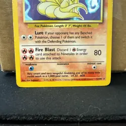 Ninetales 12/102 Holo Rare Pokemon TCG Card Base Set 1999 ships fast - Image 3