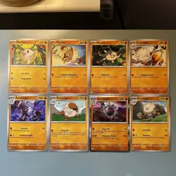 Mankey, Primeape & Annihilape Fighting Type Pokemon TCG Lot 8 Reg/Holo Cards - Image 1