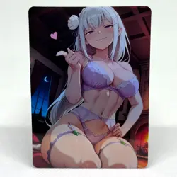 Re:Zero Emilia Goddess Anime Waifu ACG Foil Card - Image 1