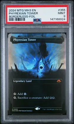2024 MTG MODERN HORIZONS 3 BORDERLESS-FOIL #355 PHYREXIAN TOWER PSA 9 - Image 1