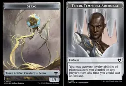 1x Lightly Played, English Servo (0045) // Emblem - Teferi, Temporal Archmage (0 - Image 1