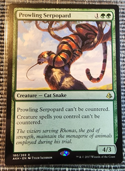 2017 Magic MTG Amonkhet Prowling Serpopard #180/269 Rare - NM - Image 1