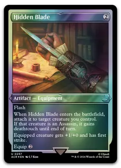 Hidden Blade (Foil Etched) #257 (NM) Assassin's Creed ACR Magic MTG - Image 1