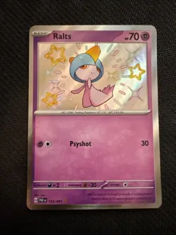 Ralts 153/091 2024 Pokemon SV Paldean Fates PAF EN Shiny Holo Rare Nm - Image 1