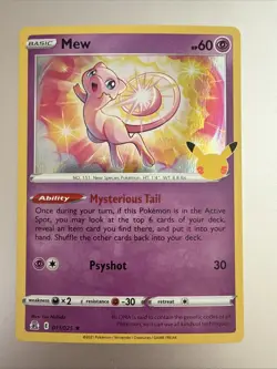 Pokemon - Celebrations 25th Anniversary - Mew #11 NM - Image 1