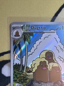 2024 Pokemon Surging Sparks Alolan Dugtrio 208/191 Illustration Rare - Image 2
