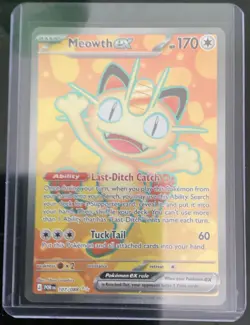 MEOWTH EX ULTRA RARE POKEMON HOLO PERFECT ORDER 107/88 NM - Image 1