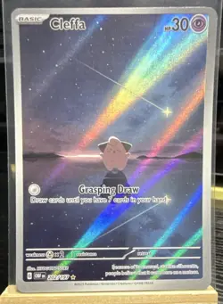 Pokemon Cleffa Illustration Rare 202/197 SV03 Obsidian Flames Holo English 30 HP - Image 1